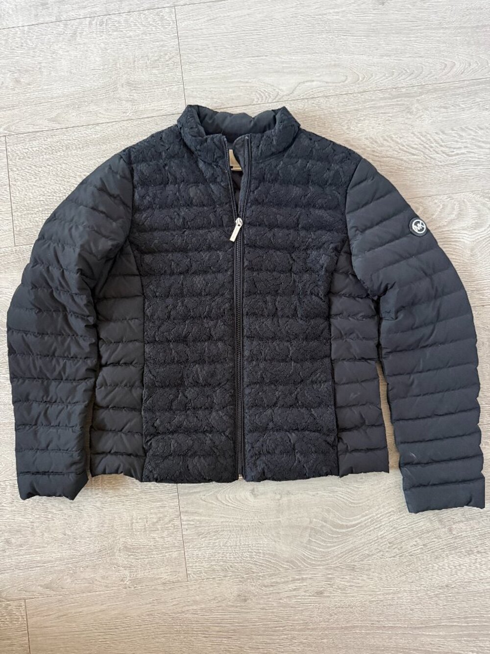 Michael Michael Kors Black Lace Puffer Jacket Women’s Medium